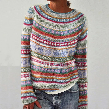 Olivia - Schicker Langarmpullover mit Druck