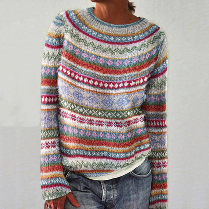 Olivia - Schicker Langarmpullover mit Druck