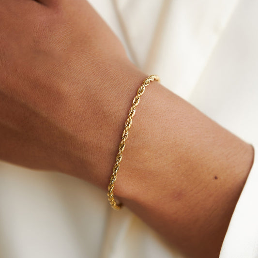 "Calvi" armbånd med rebkæde