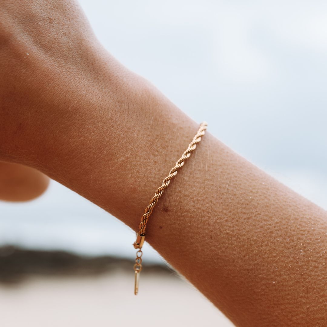 "Calvi" armbånd med rebkæde