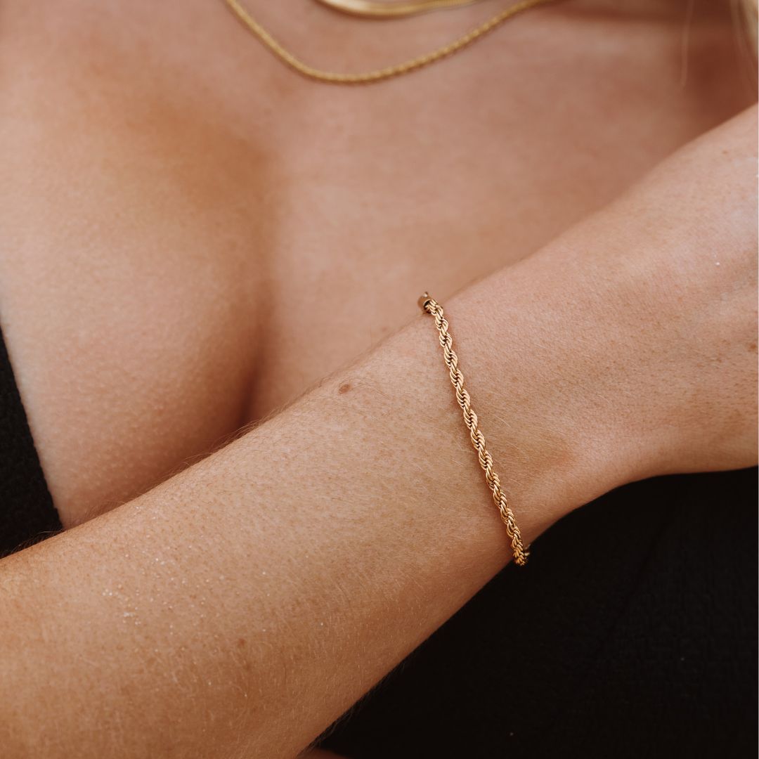 "Calvi" armbånd med rebkæde